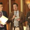 GRINDER: L-R: Rob Lowe, guest star Steve Little, William Devane and Fred Savage in the "Full Circle" season finale episode of THE GRINDER airing Tuesday, May 10 (9:30-10:00 PM ET/PT) on FOX.  ©2016 Fox Broadcasting Co.  Cr: Patrick McElhenney