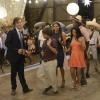 COOPER BARRETT’S GUIDE TO SURVIVING LIFE : L-R: Jack Cutmore-Scott as Cooper, Charlie Saxton as Neal, Meaghan Rath as Kelly, Liza Lapira as Leslie and James Earl as Barry in the "How to Survive Being a Plus One" episode of COOPER BARRETT’S GUIDE TO SURVIVING LIFE airing Sunday, Jan. 10 (8:30-9:00 PM ET/PT) on FOX. CR: FOX. © 2015 FOX Broadcasting Co.