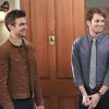 "Love, McCarthys Style" -- Pictured: Drew Tarver as Ben and Tyler Ritter as Ronny. After meeting his boyfriend\'s very affectionate family, Ronny tries to encourage his own family to share their feelings with one another. Also, Ronny makes a surprise video for Marjorie and Arthur when they celebrate their 35 wedding anniversary, on THE MCCARTHYS, Thursday, Nov. 6 (9:30-10:00 PM, ET/PT) on the CBS Television Network. Photo: Patrick McElhenney/CBS ÃÂ©2014 CBS Broadcasting, Inc. All Rights Reserved.