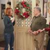"Red Sox Swap" -- Pictured: Alyson Hannigan as Pam, Jack McGee as Arthur and Laurie Metcalf as Marjorie. When Pam, the McCarthys\' upstairs tenant, is heartbroken over a recent breakup, Marjorie invites her to celebrate Christmas with the family and watch them play their extremely competitive annual gift exchange game, on THE MCCARTHYS, Thursday, Dec. 18 (9:30-10:00 PM, ET/PT) on the CBS Television Network. Alyson Hannigan guest stars as Pam, and Gilles Marini guest stars as Maurice. Photo Credit: Adam Taylor/Sony Pictures Television ÃÂ© 2014 Sony Pictures Television.