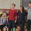 "The Ref" -- Pictured: Jessica St. Clair as Katrina, Joey McIntyre as Gerald, Laurie Metcalf as Marjorie and Jimmy Dunn as Sean. When Ronny dates Doug, a handsome ref who has a history of infuriating Arthur, Ronny invites him over for dinner to convince them he is a nice guy.  Also, Katrina is worried Gerard is cheating on her when he begins acting suspicious, on THE MCCARTHYS, Thursday, Jan. 22 (9:30-10:00 PM, ET/PT) on the CBS Television Network. Photo: Sonja Flemming/CBS ÃÂ©2014 CBS Broadcasting, Inc. All Rights Reserved.