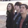 The Messengers -- "Houston, We Have a Problem" -- Image Number: MES113b_0350.jpg -- Pictured (L-R): Jessika Van as Koa, Joel Courtney as Peter and JD Pardo as Raul -- Photo: Cathy Kanavy/The CW -- ÃÂ© 2015 The CW Network, LLC. All rights reserved.