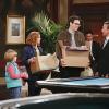 "Papa Was a Rolling Bone" -- Pictured: Lulu Wilson as Mikayla, Jayma Mays as Debbie, Nelson Franklin as Adam and Larry Omaha as Thomas. The Millers decide to spend Thanksgiving apart for the first time ever, but they rethink the new family tradition when each of their individual Turkey Day plans hit snags, on THE MILLERS, Monday, November 24, 2014 (8:31-9:00 PM, ET/PT), on the CBS Television Network. Photo: Cliff Lipson/CBS ÃÂ©2014 CBS Broadcasting, Inc. All Rights Reserved.