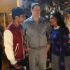 THE MINDY PROJECT: Morgan (Ike Barinholtz, C) and Rishi (guest star Utkarsh Ambudkar, L) convince Mindy (Mindy Kaling, R) to go onstage in the &quot;Mindy's Brother&quot; episode of THE MINDY PROJECT airing Tuesday, Jan. 8 (9:30-10:00 PM ET/PT) on FOX. &#xa9;2012 Fox Broadcasting Co. Cr: Ray Mickshaw/FOX