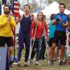 THE MINDY PROJECT: The gang watches Danny and Morgan compete in a race in the all-new &quot;Triathlon&quot; episode of THE MINDY PROJECT airing Tuesday, April 30 (9:30-10:00 PM ET/PT) on FOX. Pictured L-R: Jay Duplass, Mark Duplass, Beth Grant, Jeremy Weeks, Anders Holm and Mindy Kaling. &#xa9;2013 Fox Broadcasting Co. Cr: Jordin Althaus/FOX