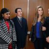 THE MINDY PROJECT: Mindy (Mindy Kaling, L) and Danny (Chris Messina, seond from L) meet Brendan 's (guest star Mark Duplass, R) date (guest star Maria Menunos, second from R) in the &quot;Christmas Party Sex Trap&quot; episode of THE MINDY PROJECT airing Tuesday, Dec. 3 (9:30-10:00 PM ET/PT) on FOX. &#xa9;2013 Fox Broadcasting Co. Cr: Jordin Althaus/FOX