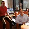 THE MINDY PROJECT: Andrew (Rob Huebel, R) and Zachary (Matt Oberg, L), owners of Sploderzz.com, make Mindy an offer she can barely refuse in Part Two of the one-hour &quot;French Me, You Idiot/Indian BBW&quot; Spring Premiere episode of THE MINDY PROJECT airing at a special time Tuesday, April 1 (9:00-10:00 PM ET/PT) on FOX. &#xa9;2014 Fox Broadcasting Co. Cr: Jordin Althaus/FOX