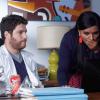 THE MINDY PROJECT: Mindy (Mindy Kaling, R) discovers her old sex tape on the Internet, while Peter (Adam Pally, L) looks on in Part Two of the one-hour &quot;French Me, You Idiot/Indian BBW&quot; Spring Premiere episode of THE MINDY PROJECT airing at a special time Tuesday, April 1 (9:00-10:00 PM ET/PT) on FOX. &#xa9;2014 Fox Broadcasting Co. Cr: Jordin Althaus/FOX