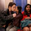 THE MINDY PROJECT: Mindy (Mindy Kaling, R) endures a crowded train ride in the &quot;An Officer and a Gynecologist&quot; episode of THE MINDY PROJECT airing Tuesday, April 22 (9:30-10:00 PM ET/PT) on FOX. &#xa9;2014 Fox Broadcasting Co. Cr: Beth Dubber/FOX