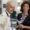THE MOB DOCTOR: Dr. White (Zeljko Ivanek, L) chats with Dr. Baylor (guest star Shohreh Aghdashloo, R) in the &quot;Legacy&quot; episode of THE MOB DOCTOR airing Monday, Nov. 5 (9:00-10:00 PM ET/PT) on FOX. &#xa9;2012 Fox Broadcasting Co. CR: Chuck Hodes/FOX