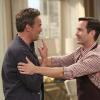 "The Birthday Party" -- When Oscar realizes he\'s forgotten Felix\'s birthday, he pulls together a last minute surprise party in his honor, on THE ODD COUPLE, Monday, March 5, 2015 (8:30-9:00 PM, ET/PT), on the CBS Television Network. Pictured L-R: Matthew Perry as Oscar Madison and Thomas Lennon as Felix Unger Photo: Michael Yarish/CBS ÃÂ©2014 CBS Broadcasting, Inc. All Rights Reserved