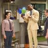 "The Birthday Party" -- When Oscar realizes he\'s forgotten Felix\'s birthday, he pulls together a last minute surprise party in his honor, on THE ODD COUPLE, Monday, March 5, 2015 (8:30-9:00 PM, ET/PT), on the CBS Television Network.  Pictured L-R: Thomas Lennon as Felix Unger, Dwight Howard as himself, and Matthew Perry as Oscar Madison Photo: Monty Brinton/CBS ÃÂ©2014 CBS Broadcasting, Inc. All Rights Reserved