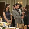 "The Wedding Deception" -- When Oscar and Felix attend the wedding of an old college friend, Oscar aims to reconnect with an old flame while Felix is determined to show his ex-wife that he\'s a changed man, on THE ODD COUPLE, Thursday, April 2, 2015 (8:30-9:00 PM, ET/PT), on the CBS Television Network. Pictured L-R: Christine Woods as Ashley, Paolo Andino as Chad, and Thomas Lennon as Felix Unger Photo: Michael Yarish/CBS ÃÂ©2014 CBS Broadcasting, Inc. All Rights Reserved