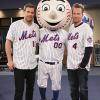 "Madison and Son" --Oscar\'s dream comes true when he is asked to throw out the first pitch at the New York Mets game.  Also, Felix surprises Oscar and invites his father to be there for the big day, on THE ODD COUPLE, Thursday, April 28, 2016 (8:30-9:00 PM, ET/PT), on the CBS Television Network. Pictured L-R: George Stults, Mr. Met, and Matthew Perry Photo: Cliff Lipson/CBS ÃÂ©2015 CBS Broadcasting, Inc. All Rights Reserved