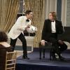 "Oscar\'s Overture" -- Oscar attempts to impress Charlotte by purchasing a table for a fundraiser to benefit The New York Philharmonic.  Also, Felix reminds Oscar about the importance of being honest on THE ODD COUPLE, Thursday, May 2, 2016 (8:30-9:00 PM, ET/PT), on the CBS Television Network. Pictured L-R: Thomas Lennon as Felix Unger and Simon Templeman as Nigel Photo: Sonja Flemming/CBS ÃÂ©2015 CBS Broadcasting, Inc. All Rights Reserved