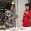 "The Dinner Engagement" -- Felix attempts to reverse Emily\'s birthday curse and plans a nice dinner for her to celebrate with friends.  Also, Oscar and Charlotte face another obstacle in their relationship when Oscar meets Charlotte\'s son, Evan, on THE ODD COUPLE, Thursday, May 5, 2016 (8:30-9:00 PM, ET/PT), on the CBS Television Network.  Pictured L-R: Yvette Nicole Brown as Dani and Lindsay Sloane as Emily Photo: Sonja Flemming/CBS ÃÂ©2015 CBS Broadcasting, Inc. All Rights Reserved