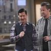 "All The Residents\' Men" -- Oscar and Felix run a heated campaign for President of their building\'s tenants\' association, but Oscar doesn\'t fully realize everything the position entails, on THE ODD COUPLE, Monday, May 23, 2016 (9:00PM -- 9:30 PM, ET/PT), on the CBS Television Network.  Pictured L-R: Thomas Lennon as Felix Unger and Matthew Perry as Oscar Madison Photo: Ron P. Jaffe/CBS ÃÂ©2015 CBS Broadcasting, Inc. All Rights Reserved