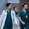 THE RESIDENT:  L-R: Manish Dayal and guest star Tasso Feldman in the "Woman Down" episode of THE RESIDENT airing Tuesday, Nov. 19 (8:00-9:00 PM ET/PT) on FOX. ©2019 Fox Media LLC Cr: Guy D'Alema/FOX