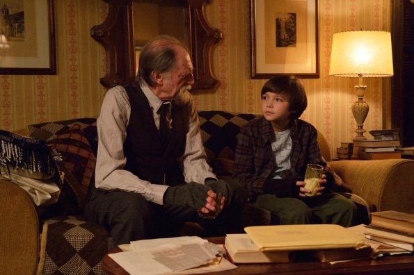 THE STRAIN "The Disappeared" -- Episode 9 (Airs Sunday, September 7, 10:00 pm e/p) -- Pictured: (L-R) David Bradley as Abraham Setrakian, Ben Hyland as Zack Goodweather -- CR: Michael Gibson/FX