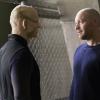 THE STRAIN -- "The Traitor" - Season 4, Episode 9 (Airs September 10, 10:00 pm e/p) Pictured: Rupert Penry-Jones as Quinlan, Corey Stoll as Ephraim Goodweather. CR: Russ Martin/FX