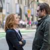 THE X-FILES:  L-R:  Gillian Anderson as Dana Scully and David Duchovny as Fox Mulder.  The next mind-bending chapter of THE X-FILES debuts with a special two-night event beginning Sunday, Jan. 24 (10:00-11:00 PM ET/7:00-8:00 PM PT), following the NFC CHAMPIONSHIP GAME, and continuing with its time period premiere on Monday, Jan. 25 (8:00-9:00 PM ET/PT). The thrilling, six-episode event series, helmed by creator/executive producer Chris Carter and starring David Duchovny and Gillian Anderson as FBI Agents FOX MULDER and DANA SCULLY, marks the momentous return of the Emmy Award- and Golden Globe-winning pop culture phenomenon, which remains one of the longest-running sci-fi series in network television history.  ©2015 Fox Broadcasting Co.  Cr:  Ed Araquel/FOX