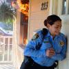 "The Fire"--   While the residents of ChesterÃ¢ÂÂs Mill face the uncertainty of life in the dome, panic is heightened when a house goes up in flames and their fire department is outside of the dome, on UNDER THE DOME, Monday, July 1 (10:00-11:00 PM, ET/PT) on the CBS Television Network.  Pictured: Natalie Martinez as Deputy Linda. Photo: Michael Tackett/ÃÂ©2013 CBS Broadcasting Inc. All Rights Reserved.