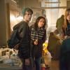 "Black Ice" -- When temperatures begin to plunge, Sam and Rebecca spring into action to try to save the residents of Chester\'s Mill. Meanwhile, Barbie risks his own life in order to save Julia after a terrible accident, Monday, Sept. 8 (10:00-11:00 PM, ET/PT) on the CBS Television Network. Pictured (l-r) Colin Ford as Joe McAlister, Karla Crome as Rebecca Pine, and  Mackenzie Lintz  as Norrie Calvert-Hill Photo: Brownie Harris/CBSÃÂ©2014 CBS Broadcasting Inc. All Rights Reserved.