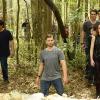 "Redux" --  Pictured (L-R) Mike Vogel as Dale "Barbie" Barbara, Mackenzie Lintz Norrie Calvert-Hill, Eddie Cahill Sam Verdreaux, Alexander Koch as Junior Rennie, Max Ehrich as Hunter and Rachelle Lefevre  as Julia Shumway star in UNDER THE DOME that begins its third season Thursday, June 25 on the CBS Television Network.  Photo Brownie Harris/CBSÃÂ©2015CBS Broadcasting Inc. All Rights Reserved.