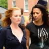 "Alaska" -- Big Jim and Julia form a tentative alliance to search for proof that will discredit Christine, which leads them to new information about the Dome\'s capabilities. Meanwhile, when tensions run high in town and threaten Christine\'s leadership, she puts a plan in play that has deadly consequences, on UNDER THE DOME, Thursday, July 16 (10:00-11:00 PM, ET/PT), on the CBS Television Network.  Pictured (L-R) Marg Helgenberger as Christine Price and   Kylie Bunbury as Eva Sinclair  Brownie Harris/CBSÃÂ©2015CBS Broadcasting Inc. All Rights Reserved.