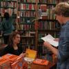 YOU'RE THE WORST -- "Equally Dead Inside" -- Episode 107 (Airs Thursday, August 28, 10:30 pm e/p) -- Pictured:  (L-R) Sandra Bernhard as herself, Chris Geere as Jimmy Shive-Overly -- CR: Byron Cohen/FX