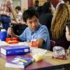 "Rockets, Communists, and the Dewey Decimal System"-- Pictured: Tam (Ryan Phuong) and Sheldon (Iain Armitage). To appease his worried mother, Sheldon employs the techniques of a self-help book to try and make a friend, when YOUNG SHELDON returns in its new time period, Thursday, Nov. 2 (8:31-9:01 PM, ET/PT) on the CBS Television Network.  Photo: Sonja Flemming/CBS ÃÂ©2017 CBS Broadcasting, Inc. All Rights Reserved.