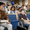 "Gluons, Guacamole, and the Color Purple" - Pictured: Sheldon (Iain Armitage). When Sheldon is no longer academically challenged at Medford High, he audits a college class taught by Dr. John Sturgis (Wallace Shawn), on YOUNG SHELDON, Thursday, April 19 (8:31-9:01 PM, ET/PT) on the CBS Television Network. Photo: Michael Desmond/Warner Bros. Entertainment Inc. ÃÂ© 2018 WBEI. All rights reserved.