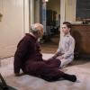 "A Perfect Score and a Bunsen Burner Marshmallow" -- Pictured: Dr. Sturgis (Wallace Shawn) and Sheldon (Iain Armitage). Sheldon moves in with Dr. Sturgis (Wallace Shawn) for the weekend to see what his life will be like in college. Also, a lonely Mary tries to bond with the other Coopers during Sheldon\'s absence, on YOUNG SHELDON, Thursday, April 4 (8:31-9:01 PM, ET/PT) on the CBS Television Network. Photo: Michael Desmond/Warner Bros. Entertainment Inc. ÃÂ© 2018 WBEI. All rights reserved.
