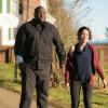 "Diaspora" -- Jackson and Logan discover a link between the hybrid attacks that occur in Portland and New York; Mitch is interrogated by a woman claiming to be his daughter, Clementine; and a new development in Abraham\'s research into the sterility crisis endangers his family, on ZOO, Thursday, July 6 (10:00-11:00 PM, ET/PT) on the CBS Television Network. Pictured (L-R) Nonso Anozie as Abraham Kenyatta and Alyssa Diaz as  Dariela Marzan  Photo: Shane Harvey /CBSÃÂ©2017 CBS Broadcasting, Inc. All Rights Reserved