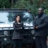 "Ten Years Gone" -- Abraham and Dariela consider making a deal with Reiden Global for personal reasons, and Jamie and Clementine perform a risky surgery on Mitch, on ZOO, Thursday, July 13 (10:00-11:00 PM, ET/PT) on the CBS Television Network. Pictured (L-R) Alyssa Diaz as  Dariela Marzan and Nonso Anozie as Abraham Kenyatta Photo: Shane Harvey /CBSÃÂ©2017 CBS Broadcasting, Inc. All Rights Reserved
