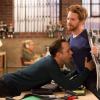 DADS: Warner (Giovanni Ribisi, L) savors the scent of Edna's homemade laundry detergent on Eli's shirt (Seth Green, R) in the &quot;Clean On Me&quot; episode of DADS airing Tuesday, Oct. 1 (8:00-8:30 PM ET/PT) on FOX. &#xa9;2013 Fox Broadcasting Co. Cr: Jennifer Clasen/FOX