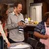 DADS: While cleaning Warner's (Giovanni Ribisi, C) house, Edna (Tonita Castro, R) receives a text from Eli in the &quot;Clean On Me&quot; episode of DADS airing Tuesday, Oct. 1 (8:00-8:30 PM ET/PT) on FOX. Also pictured: Vanessa Lachey. &#xa9;2013 Fox Broadcasting Co. Cr: Jennifer Clasen/FOX