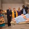 DADS: Unforeseen complications arise during Warner's (Giovanni Ribisi, R) physical in the &quot;Oldfinger&quot; episode of DADS airing Tuesday, Oct. 22 (8:00-8:30 PM ET/PT) on FOX. Also pictured: L-R: Tonita Castro, Martin Mull, Seth Green, guest star Krista Kalmus, guest star Paul Mabon and Vanessa Lachey. &#xa9;2013 Fox Broadcasting Co. Cr: Jennifer Clasen/FOX