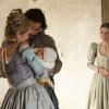Picture shows: (L-R) Queen Anne (ALEXANDRA DOWLING), Aramis (SANTIAGO CABRERA) and Marguerite (CHARLOTTE SALT)