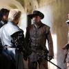 Picture shows: (L-R) Treville (HUGO SPEER) and Porthos (HOWARD CHARLES)