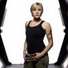 BATTLESTAR GALACTICA -- Pictured: Katee Sackhoff as Kara "Starbuck" Thrace -- SCI FI Channel Photo: Justin Stephens
