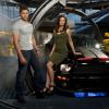 KNIGHT RIDER (2008) -- Pictured: (l-r) Justin Bruening as Mike Tracer, Deanna Russo as Sarah Graiman -- NBC Photo: Mitchell Haaseth