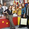 LIFE ON A STICK: L-R: Ryan Belleville is Jasper, Maz Jobrani is Mr. Hut, Saige Thompson is Molly, Charlie Finn is Fred, Rachelle Lefevre is Lily, Zachary Knighton is Laz, Amy Yasbeck is Michelle, Matt Glave is Rick and Frankie Ryan Manriquez is Gus in the new FOX comedy series LIFE ON A STICK which premieres Wednesday, Mar. 23 (9:30-10:00 PM ET/PT) on FOX.  ™©2005 FOX BROADCASTNG COMPANY.  Cr:  Justin Stephens/FOX.