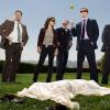 LIFE -- Pictured: (l-r) Donal Logue as Captain Kevin Tidwell, Sarah Shahi as Dani Reese, Brent Sexton as Bobby Stark, Damian Lewis as Charlie Crews, Adam Arkin as Ted Earley -- NBC Photo: Mitchell Haaseth