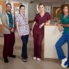 MERCY -- Pictured: (l-r) Guillermo Diaz as Angel Lopez, Michelle Trachtenberg as Chloe Payne, Taylor Schilling as Veronica Flanagan Callahan, Jaime Lee Kirchner as Sonia Jimenez -- NBC Photo: Mitchell Haaseth