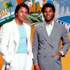 MIAMI VICE -- Sleuth Series -- Pictured: (l-r) Don Johnson as Det. John "Sonny" Crockett, Philip Michael Thomas as Det. Ricardo Tubbs -- Sleuth Photo