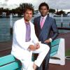 MIAMI VICE -- Sleuth Series -- Pictured: (l-r) Don Johnson as Det. John "Sonny" Crockett, Philip Michael Thomas as Det. Ricardo Tubbs -- Sleuth Photo