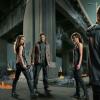 TERMINATOR: THE SARAH CONNOR CHRONICLES: Sarah Connor (Lena Headey, third from L) tries to stop the impeding apocalypse and change her son's fate on the second season of TERMINATOR: THE SARAH CONNOR CHRONICLES premiering Monday, Sept. 8 (8:00-9:00 PM ET/PT) on FOX. Pictured L-R: Summer Glau, Brian Austin Green, Lena Headey and Thomas Dekker. &copy;2008 FOX Broadcasting Co. CR: Florian Schneider/FOX