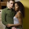 Pictured: (l-r) Patrick Flueger as Shawn Farrell, Megalyn Echikunwoke as Isabelle Tyler