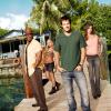 THE FINDER:  The one-hour procedural centering on a remarkable man with an extraordinary ability to help people find the unfindable premieres Thursday, Jan. 12 (9:00-10:00 PM ET/PT) on FOX.  Pictured L-R:  Michael Clarke Duncan, Maddie Hasson, Geoff Stults and Mercedes Mas&#xf6;hn.  &#xa9;2011 Fox Broadcasting Co.  Cr:  Patrick Ecclesine/FOX